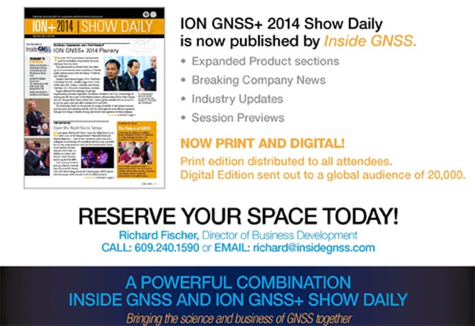 Institute of Navigation Partners with Inside GNSS on ION GNSS+ Show Daily