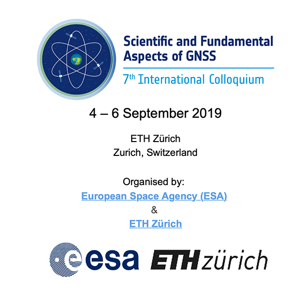 7th International Colloquium on Scientific and Fundamental Aspects of GNSS—Sept. 4-6