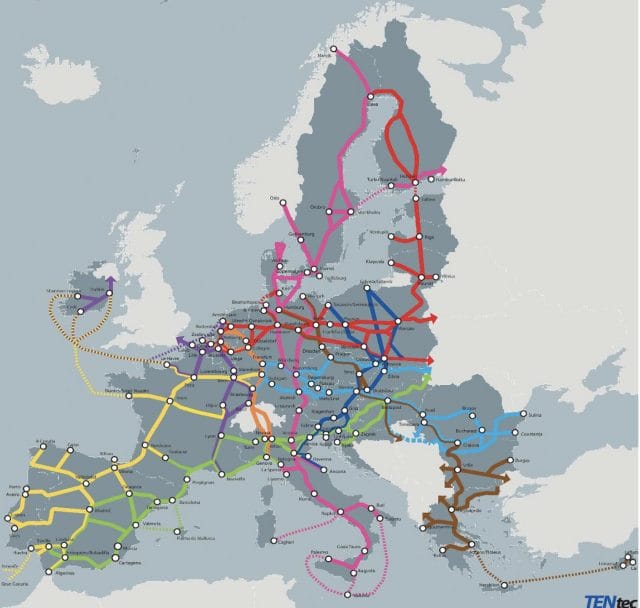 Europe rail network