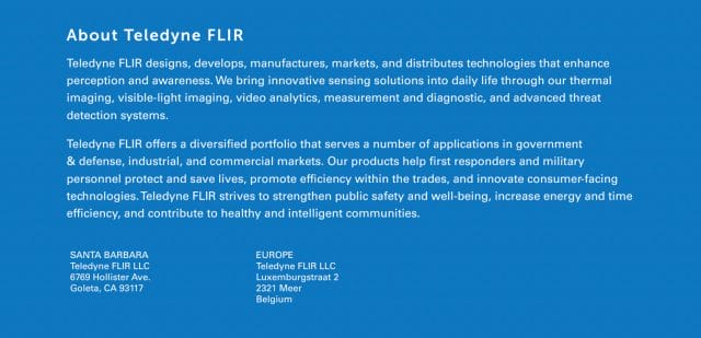 about Teledyne FLIR