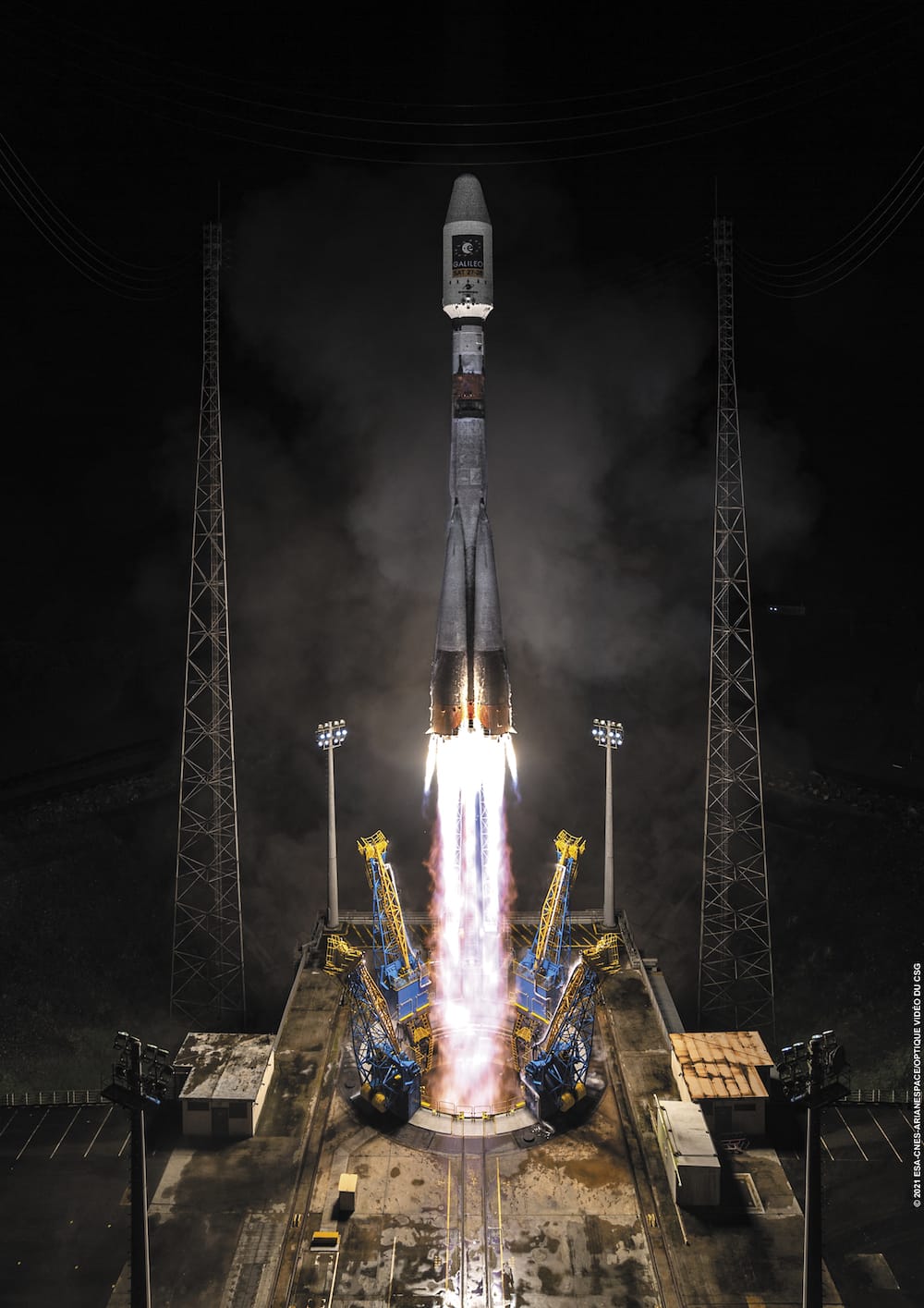 A Soyuz rocket carried Galileo 27 and 28 into space in December 2021; Image courtesy ESA copy